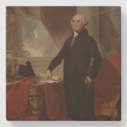 Portret van Lansdowne: Amerikaans President George Stenen Onderzetter (Voorkant)
