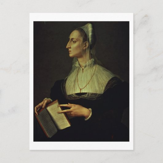 Portret van Laura Battiferri, c.1555-60 (deelvenst Briefkaart (Voorkant)
