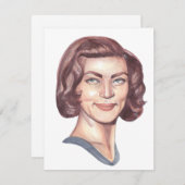 Portret van Lauren Bacall Feestdagenkaart (Voorkant / Achterkant)
