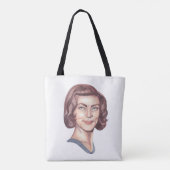 Portret van Lauren Bacall Tote Bag (Achterkant)