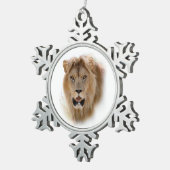 Portret van leeuw tin sneeuwvlok ornament (Rechts)