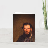 Portret van Leo Tolstoy (door Ivan Kramskoi, 1873) Notitiekaartje (Achterkant)