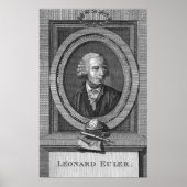 Portret van Leonard Euler Poster (Voorkant)