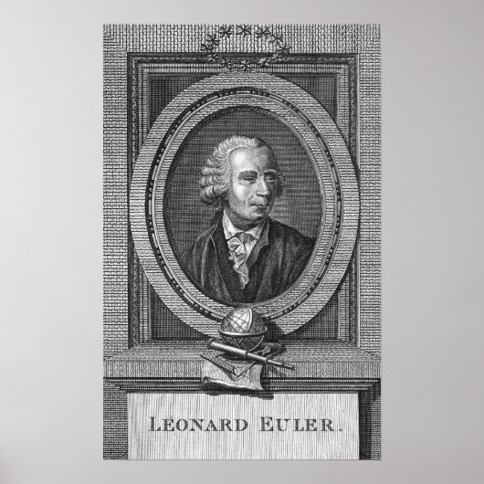 Portret van Leonard Euler Poster (Voorkant)