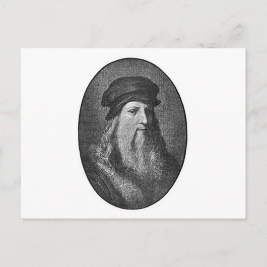 Portret van Leonardo da vinci Briefkaart (Voorkant)