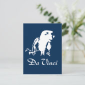 Portret van Leonardo Da Vinci Briefkaart (Staand voorkant)