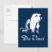 Portret van Leonardo Da Vinci Briefkaart (Voorkant / Achterkant)