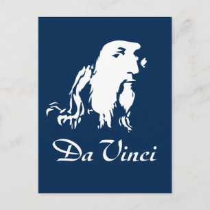 Portret van Leonardo Da Vinci Briefkaart
