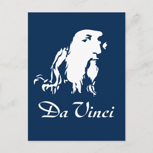 Portret van Leonardo Da Vinci Briefkaart (Voorkant)