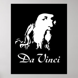 Portret van Leonardo Da Vinci Poster