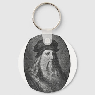 Portret van Leonardo da vinci Sleutelhanger