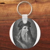 Portret van Leonardo da vinci Sleutelhanger (Voorkant)
