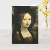 Portret van Leonardo da Vinci van Ginevra Benci Kaart (Gele Bloem)