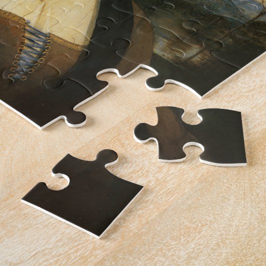 Portret van Leonardo da Vinci van Ginevra Benci Legpuzzel (Zijkant)