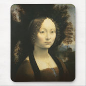 Portret van Leonardo da Vinci van Ginevra Benci Muismat (Voorkant)