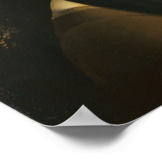 Portret van Leonardo da Vinci van Ginevra Benci Poster (Hoek)