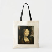 Portret van Leonardo da Vinci van Ginevra Benci Tote Bag (Voorkant)