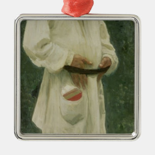 Portret van Lev Tolstoy 1901 Metalen Ornament