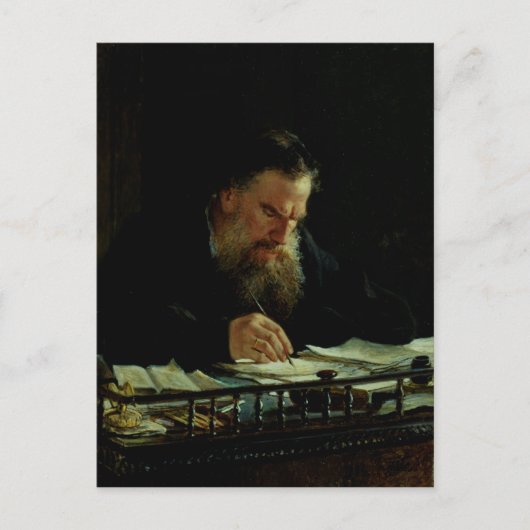 Portret van Lev Tolstoy Briefkaart (Voorkant)
