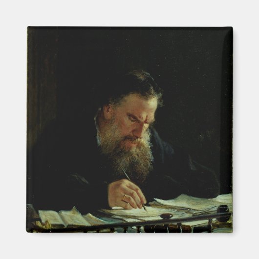 Portret van Lev Tolstoy Magneet (Voorkant)