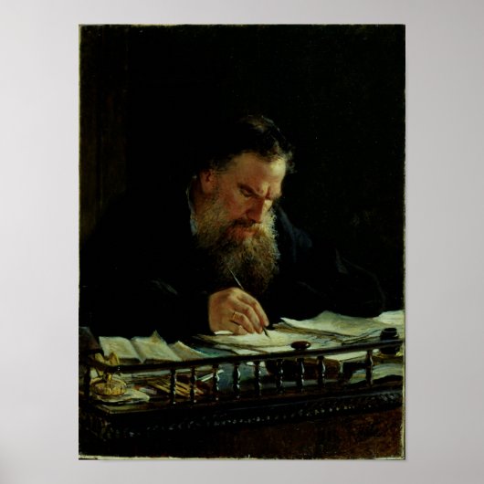 Portret van Lev Tolstoy Poster (Voorkant)