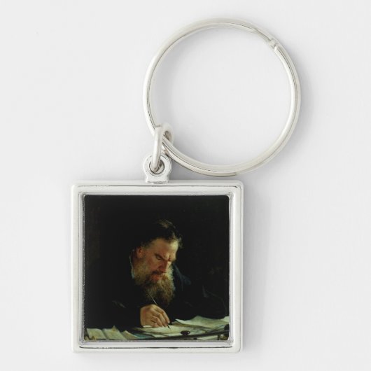 Portret van Lev Tolstoy Sleutelhanger (Voorkant)