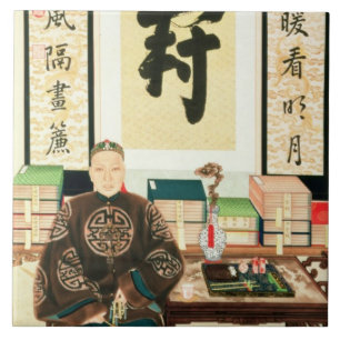 Portret van Li-Lieu Ying, Empress Tzu-Hsi's Great Tegeltje