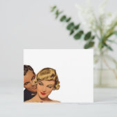 portret van liefhebbend paar briefkaart (Staand voorkant)