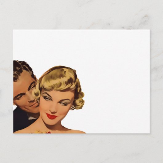 portret van liefhebbend paar briefkaart (Voorkant)