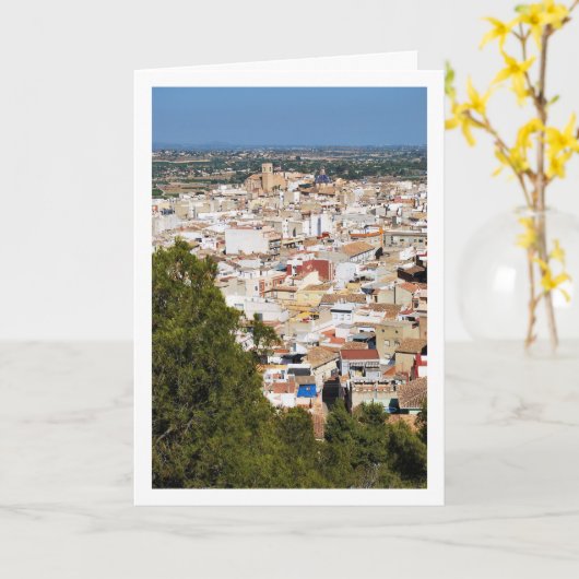 Portret van Lliria Town in Valencia, Spanje Kaart (Gele Bloem)