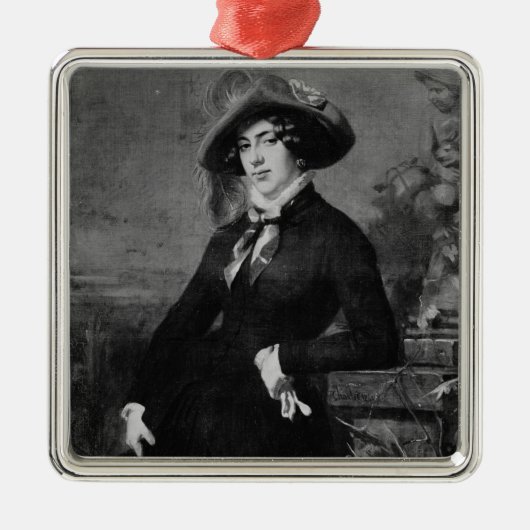 Portret van Lola Montez, 1844 Metalen Ornament (Voorkant)