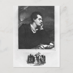 Portret van Lord Byron Briefkaart