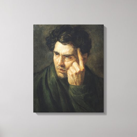 Portret van Lord Byron Canvas Afdruk (Voorkant)