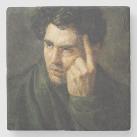 Portret van Lord Byron Stenen Onderzetter (Voorkant)