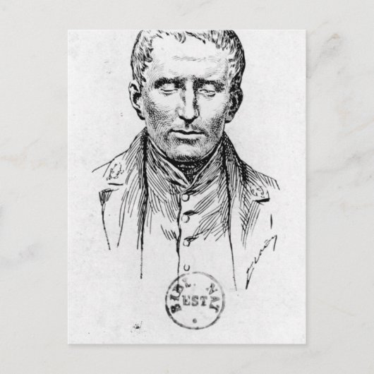 Portret van Louis Braille Briefkaart (Voorkant)