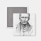 Portret van Louis Braille Magneet (Voorkant / Achterkant)