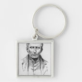 Portret van Louis Braille Sleutelhanger (Voorkant)