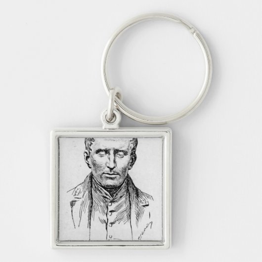 Portret van Louis Braille Sleutelhanger (Voorkant)