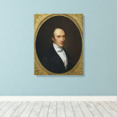 Portret van Louis Cauchy Canvas Afdruk (Insitu (Houten vloer))