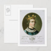 Portret van Louis VIII, Le Lion, koning van Briefkaart (Voorkant / Achterkant)