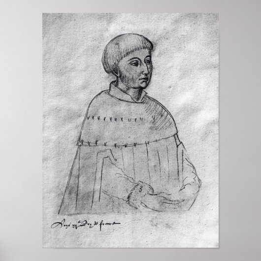 Portret van Louis XI Poster (Voorkant)