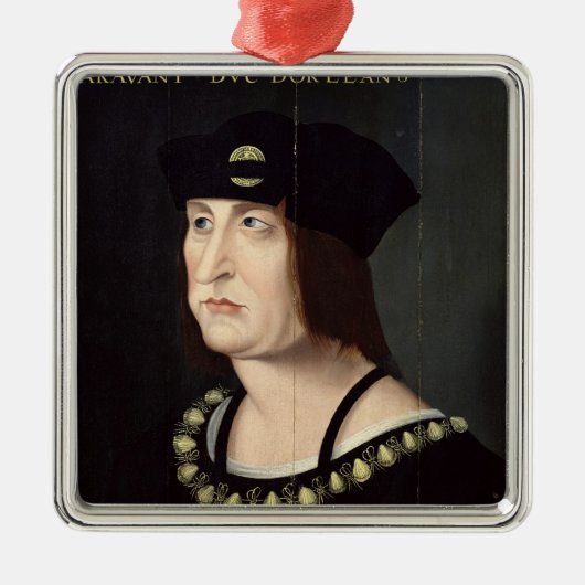 Portret van Louis XII King van Frankrijk Metalen Ornament (Voorkant)