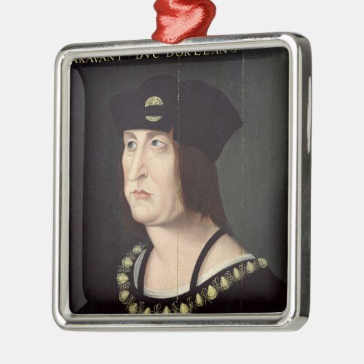 Portret van Louis XII King van Frankrijk Metalen Ornament (Links)