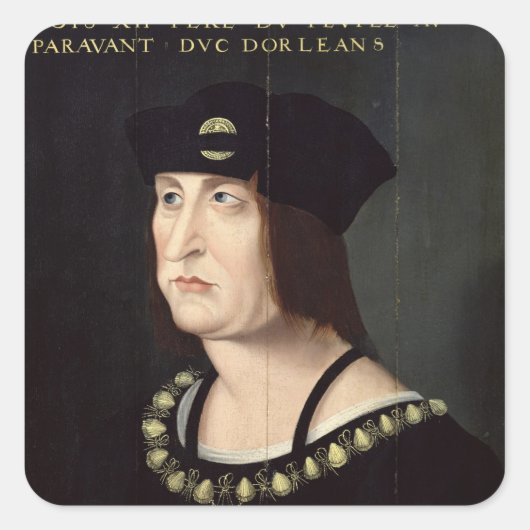 Portret van Louis XII King van Frankrijk Vierkante Sticker (Voorkant)