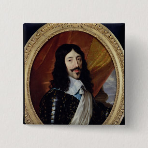 Portret van Louis XIII na 1610 Vierkante Button 5,1 Cm