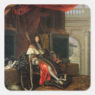 Portret van Louis XIV 1668 Vierkante Sticker