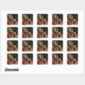 Portret van Louis XIV 2 Vierkante Sticker (Vel)