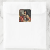 Portret van Louis XIV 2 Vierkante Sticker (Tas)