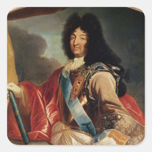 Portret van Louis XIV 2 Vierkante Sticker (Voorkant)