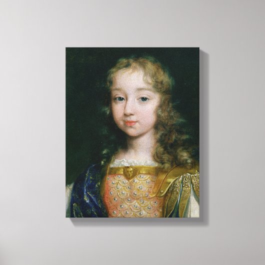 Portret van Louis XIV als kind Canvas Afdruk (Voorkant)